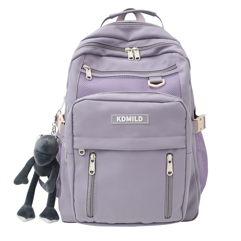 Kdmild Rucsac din nylon, Harajuku stil, Unisex, 20–35L, Potrivit pentru laptop de 10 inch, Curele cu aer