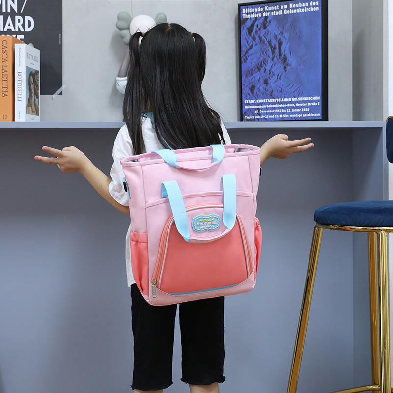 Τσάντα μελέτης για μαθητές Δημοτικού για εξωσχολικές δραστηριότητες; unisex, νάιλον υλικό, σχέδιο μείωσης βάρους, μονοχρωματικό σχέδιο, επένδυση νάιλον