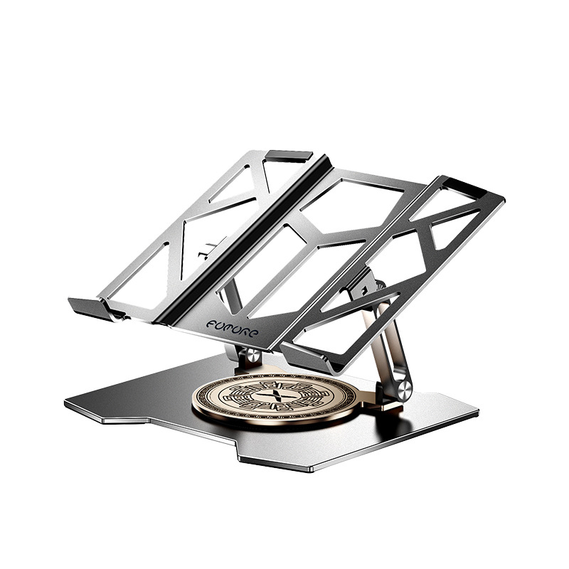 FZ5 βάση λάπτοπ με ψύξη, πτυσσόμενη, κάθετη περιστρεφόμενη, για λάπτοπ/tablet 11–17.3 ίντσες, Μοντέλο W5/FZ6, Υλικό: ατσάλι + αλουμίνιο + σιλικόνη, Βάρος 2.086 kg