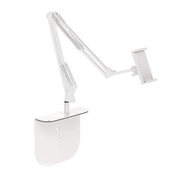 Αναδιπλούμενο νυχτερινό στήριγμα για iPad/tablet και κινητό, με κρυφό αυλάκι — από μέταλλο και πλαστικό, κατάλληλο για χρήση κοντά στο κρεβάτι