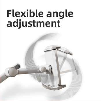 PM-FL02 Kovový podlahový stojan pre tablety a telefóny s vysúvacím ramenom pre živé vysielanie videa