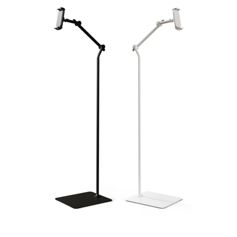 PM-FL02 Μεταλλική δαπέδια κονσόλα για tablet και smartphone, με αναδιπλούμενο βραχίονα για ζωντανή βιντεοσκόπηση