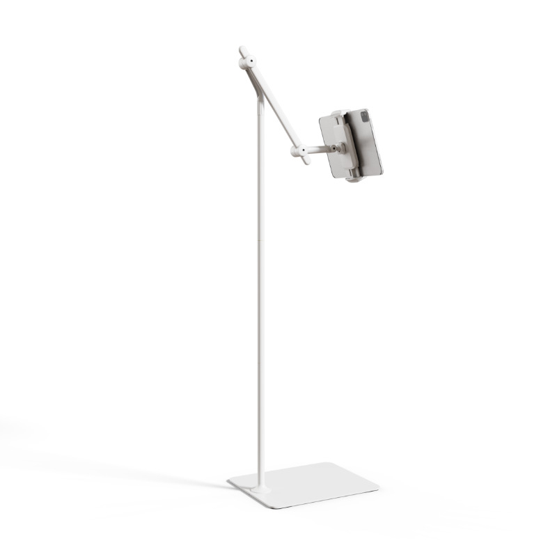 PM-FL02 Μεταλλική δαπέδια κονσόλα για tablet και smartphone, με αναδιπλούμενο βραχίονα για ζωντανή βιντεοσκόπηση