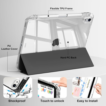 Akrila iPad aizsargkaste — augsta caurspīdīgums, triecienizturība, statīvs, siltuma izkliede