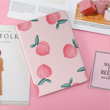 Θήκη iPad Effie από συνθετικό δέρμα, αναδιπλούμενο καπάκι, ανάγλυφη διακόσμηση με καρτούν, ενσωματωμένο στήριγμα, υποστήριξη ύπνου/αφύπνισης, για συσκευές Apple