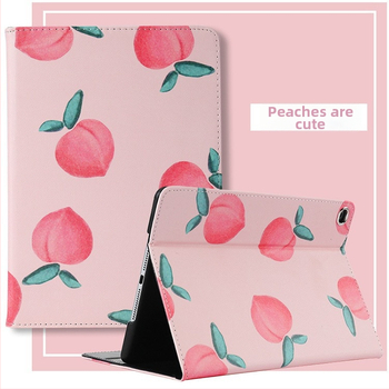 Effie Kožený flip obal s držiakom pre iPad 10.2 / Air 2 / 9.7 / Mini 5 / iPad 6 – plné krytie, zips, reliéfny kartúnový dizajn
