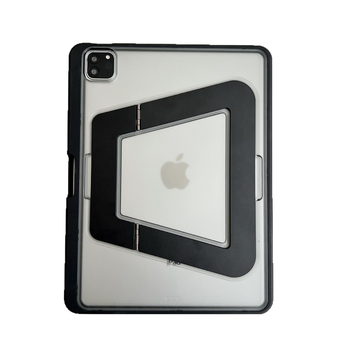 Carcasă de protecție Hardware Pivot Shell pentru iPad Mini 7 și Air 7 – material PC, design semiînchis, stil minimalist, suport/stand, finisaj prin presare la cald