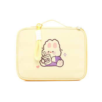 Husă de protecție pentru iPad și husă pentru tabletă cu imprimeu Milk Tea Rabbit, antișoc, material Oxford, căptușeală poliester