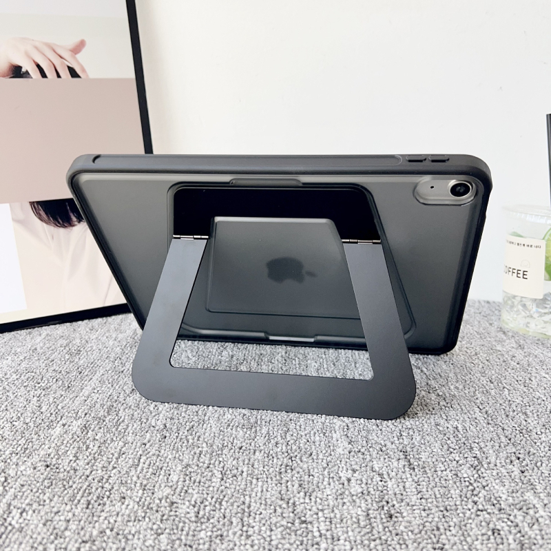 Θήκη προστασίας για iPad με ματ ακρυλικό και μεταλλικό στήριγμα — ανθεκτική σε κραδασμούς, πτώσεις, διαχείριση θερμότητας