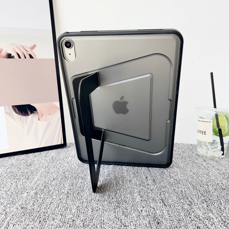 Θήκη προστασίας για iPad με ματ ακρυλικό και μεταλλικό στήριγμα — ανθεκτική σε κραδασμούς, πτώσεις, διαχείριση θερμότητας