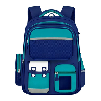 Rucsac școlar unisex din nylon pentru clasele 3-6, reduce încărcarea, curele cu pernă de aer