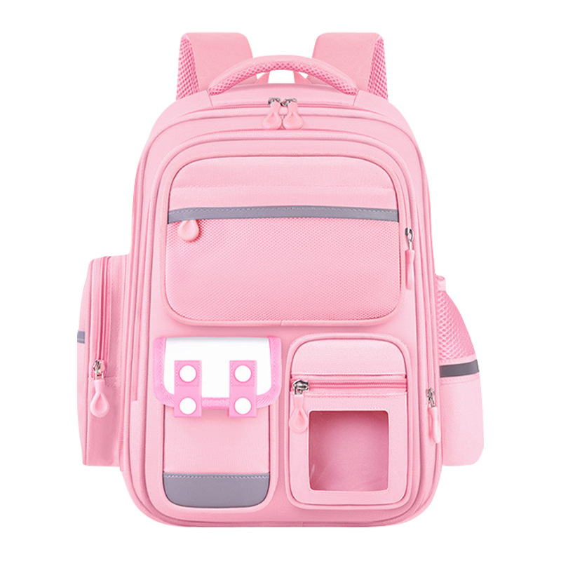 Rucsac școlar unisex din nylon pentru clasele 3-6, reduce încărcarea, curele cu pernă de aer