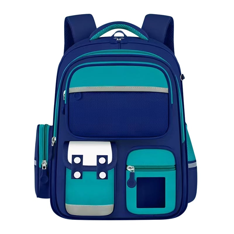 Rucsac școlar unisex din nylon pentru clasele 3-6, reduce încărcarea, curele cu pernă de aer