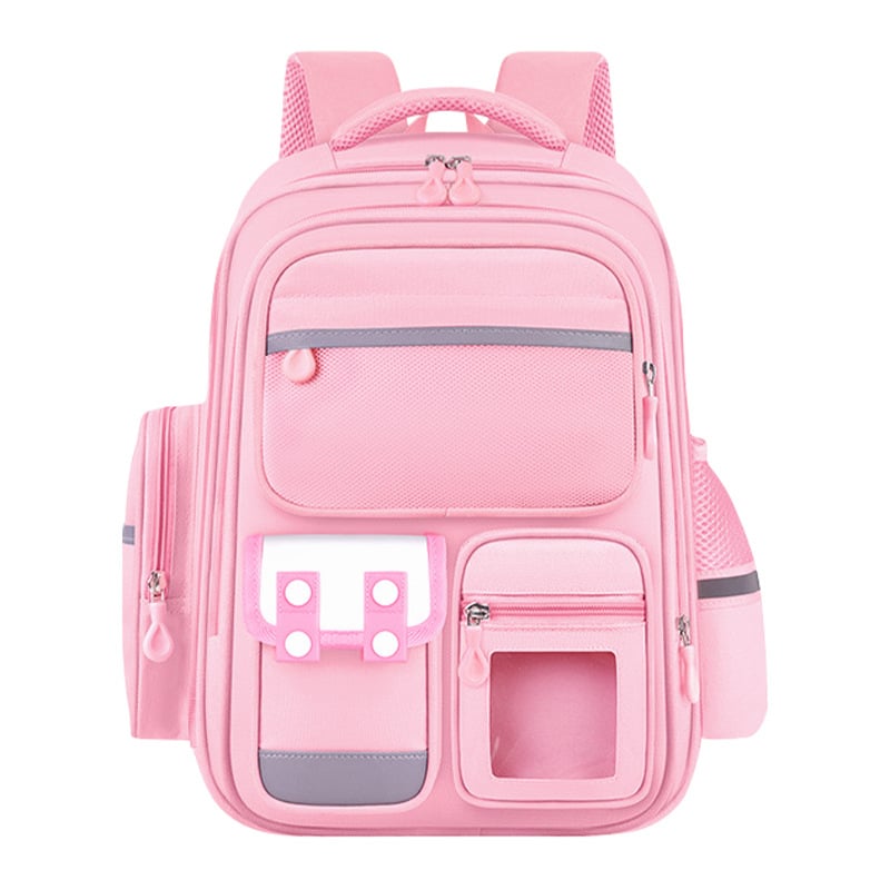 Rucsac școlar unisex din nylon pentru clasele 3-6, reduce încărcarea, curele cu pernă de aer