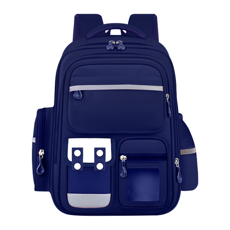 Rucsac școlar unisex din nylon pentru clasele 3-6, reduce încărcarea, curele cu pernă de aer