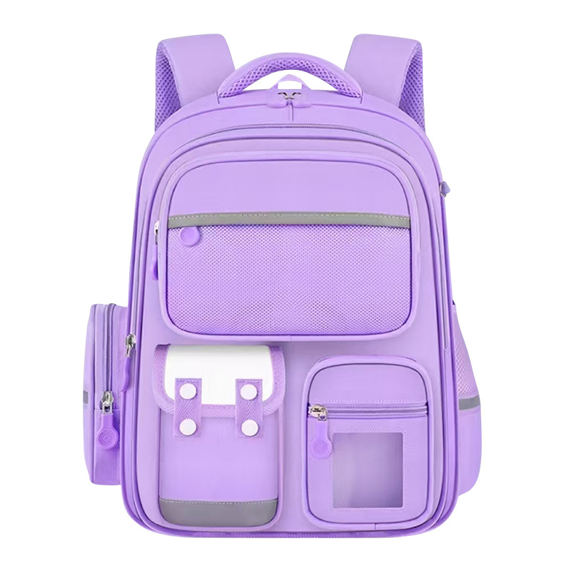 Rucsac școlar unisex din nylon pentru clasele 3-6, reduce încărcarea, curele cu pernă de aer