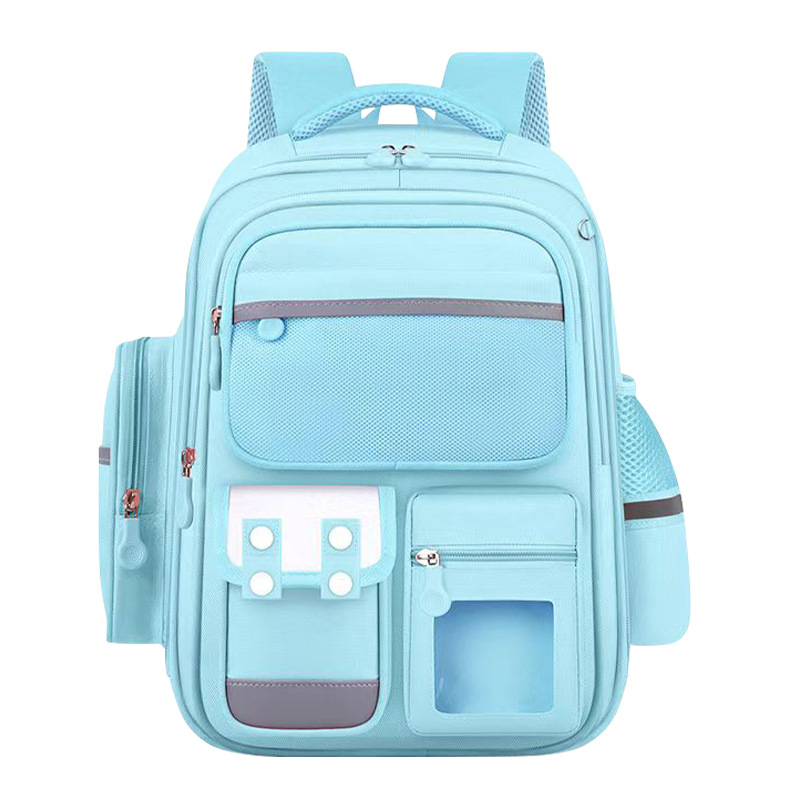 Rucsac școlar unisex din nylon pentru clasele 3-6, reduce încărcarea, curele cu pernă de aer