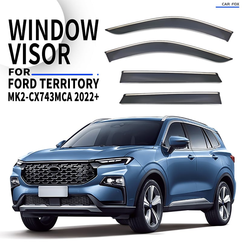 Protecție pentru geam Ford Territory – Material PS, montaj cu bandă adezivă, 2019–prezent, 4 buc