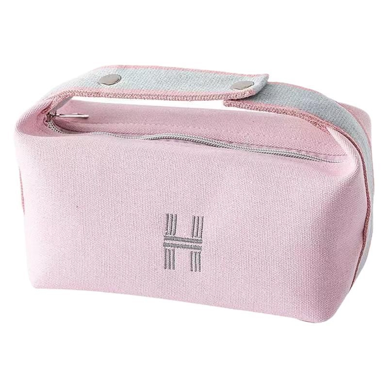 Geantă cosmetică cu capacitate mare, impermeabilă, multifuncțională, pentru călătorii (Model 9988, din pânză, stil geantă de mână)