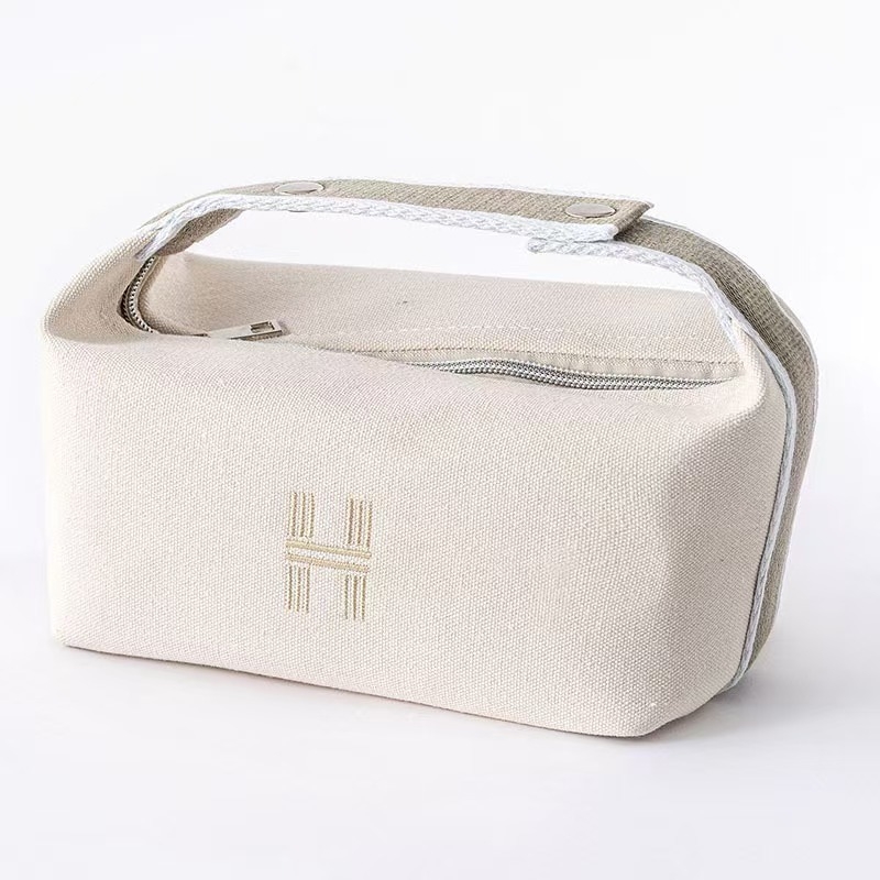 Geantă cosmetică cu capacitate mare, impermeabilă, multifuncțională, pentru călătorii (Model 9988, din pânză, stil geantă de mână)