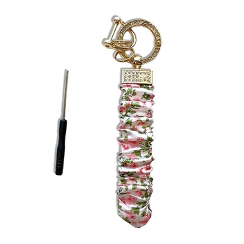 Pandantiv breloc cu charm simplu de cheie și elastic de păr cu cataramă din pietre (Metal; Ambalaj individual; Stil simplu; Brățară-breloc)