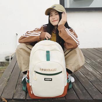 Unisex najlonski ruksak – japanski stil, jednostavan preppy dizajn, pogodan za 14-inčni prijenosnik, kapacitet ispod 20 L, prozračan, zakrivljene naramenice