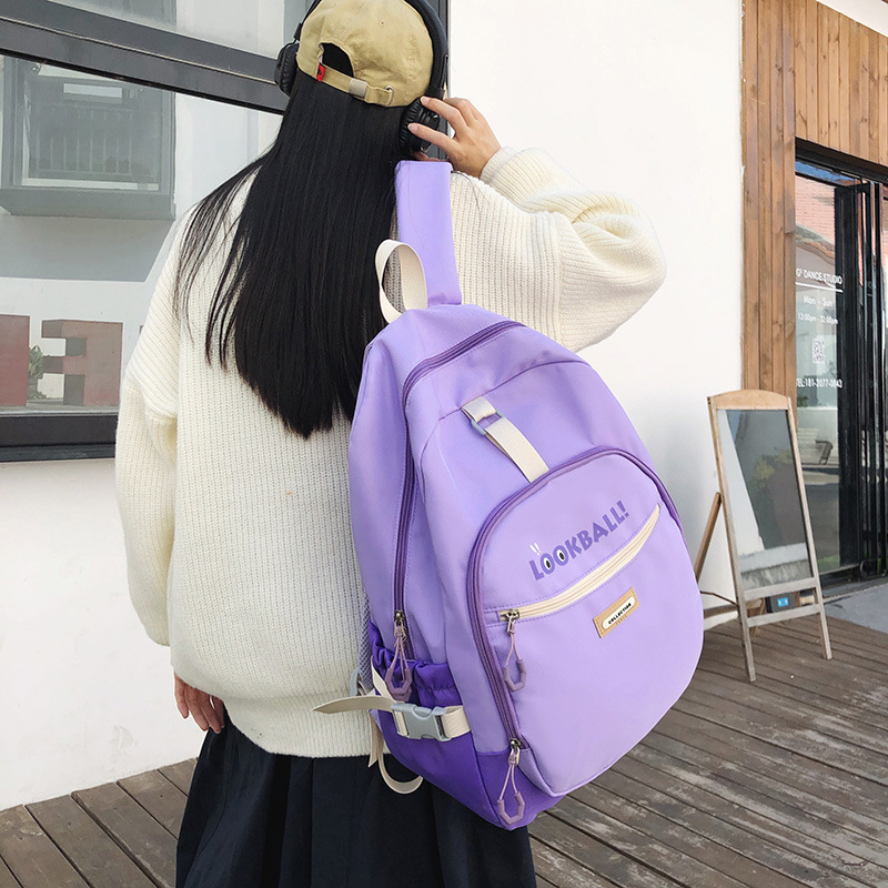 Unisex najlonski ruksak – japanski stil, jednostavan preppy dizajn, pogodan za 14-inčni prijenosnik, kapacitet ispod 20 L, prozračan, zakrivljene naramenice