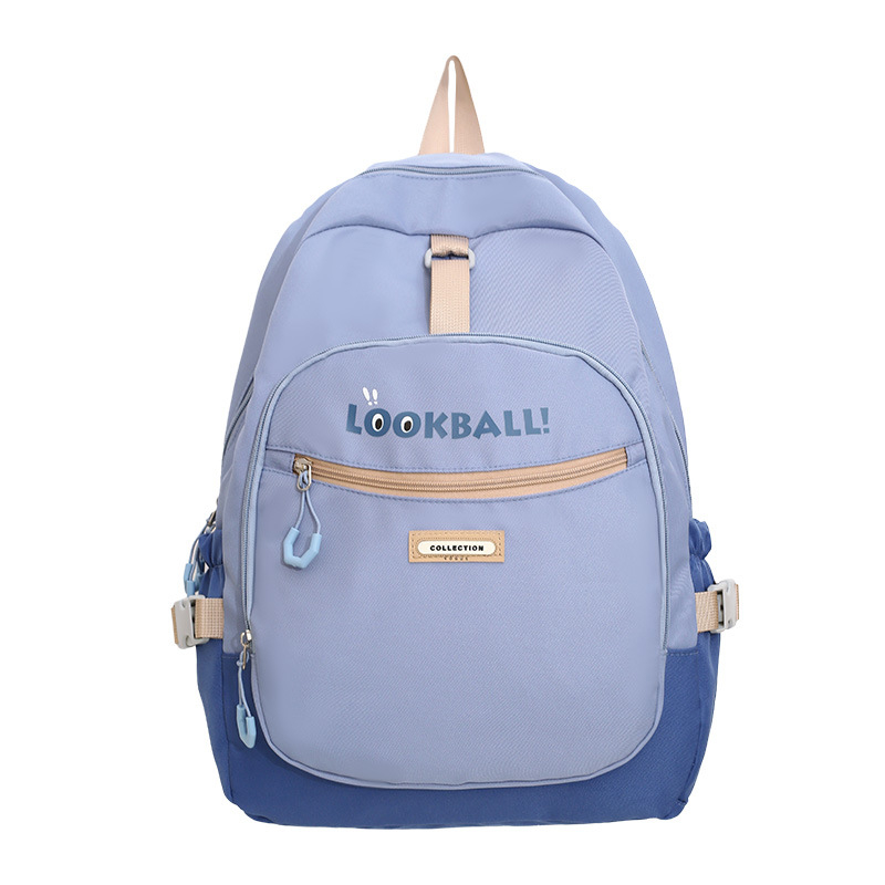 Unisex najlonski ruksak – japanski stil, jednostavan preppy dizajn, pogodan za 14-inčni prijenosnik, kapacitet ispod 20 L, prozračan, zakrivljene naramenice