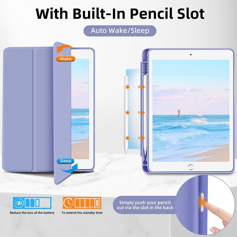 Θήκη προστασίας iPad 10,2-ιντσών για tablet, συνθετικό δέρμα + TPU, ανθεκτική σε κραδασμούς, βάση/στήριγμα, μαγνητικό κλείσιμο, αντιδακτυλικό φινίρισμα