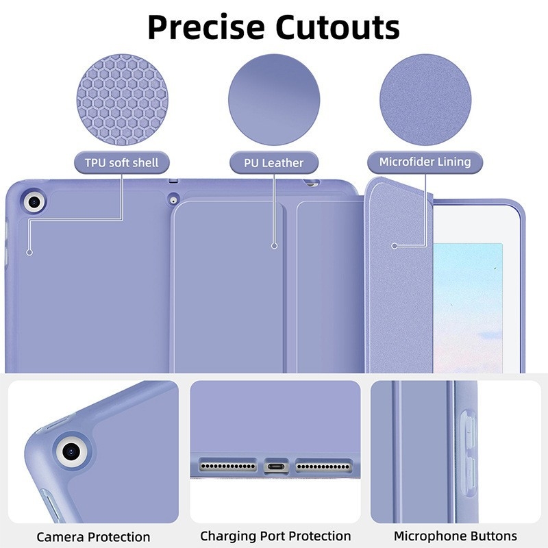 Θήκη προστασίας iPad 10,2-ιντσών για tablet, συνθετικό δέρμα + TPU, ανθεκτική σε κραδασμούς, βάση/στήριγμα, μαγνητικό κλείσιμο, αντιδακτυλικό φινίρισμα