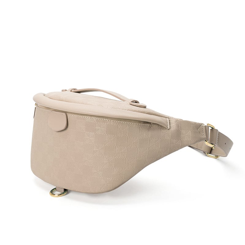 Uniszex mellkas táska dombornyomott mintával, PU anyag, tavasz 2024, nagy kapacitás, poliészter bélés, cipzáras nyitás, belső cipzáras zseb, közepes puhaság