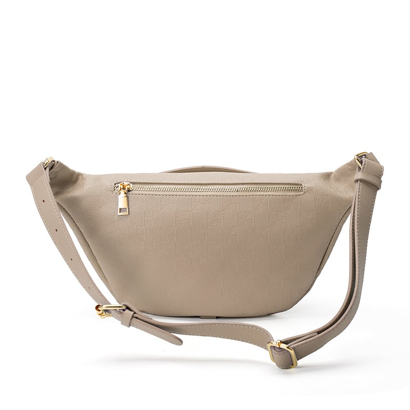 Uniszex mellkas táska dombornyomott mintával, PU anyag, tavasz 2024, nagy kapacitás, poliészter bélés, cipzáras nyitás, belső cipzáras zseb, közepes puhaság