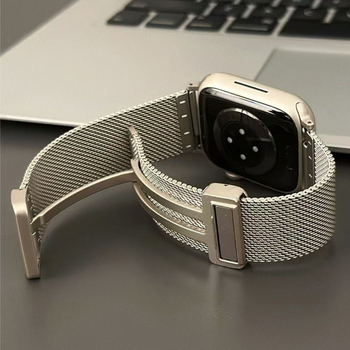 Metalni Milanese kaiš za Redmi Watch 4/5 – sklopiva kopča, prilagodljiva veličina sučelja, moder dizajn