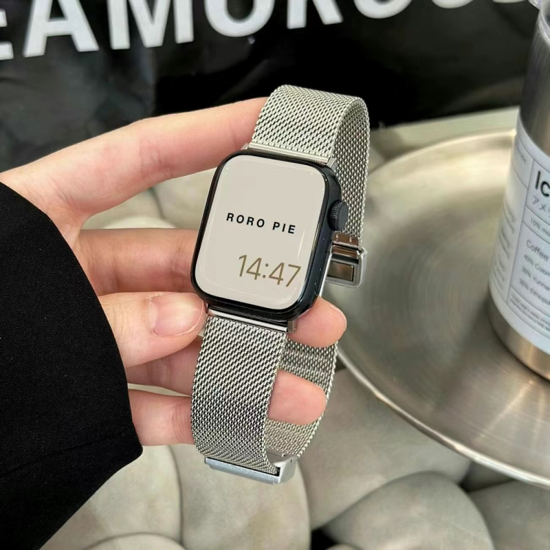 Metalni Milanese kaiš za Redmi Watch 4/5 – sklopiva kopča, prilagodljiva veličina sučelja, moder dizajn