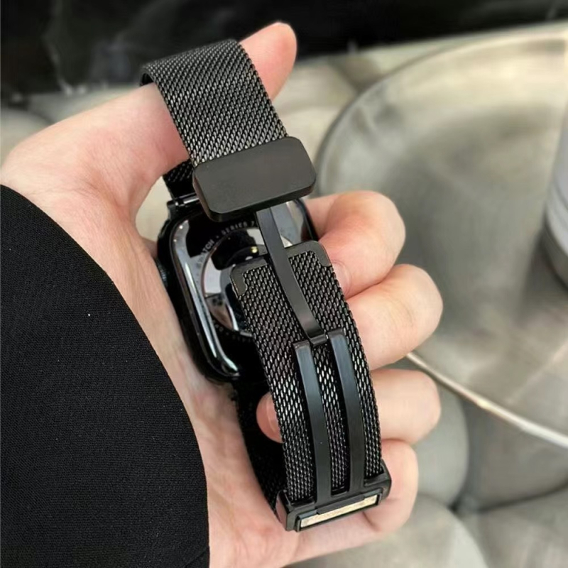 Metalni Milanese kaiš za Redmi Watch 4/5 – sklopiva kopča, prilagodljiva veličina sučelja, moder dizajn