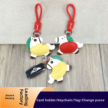 Raktų pakabukas maišui su arkliu, Zodiako arklys, PU medžiaga, naujas nacionalinis stilius
