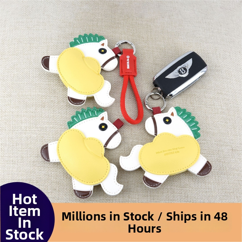 Atslēgu piekariņš somai ar zirgu, zodiāla zirgs, PU materiāls, jauns nacionālais stils
