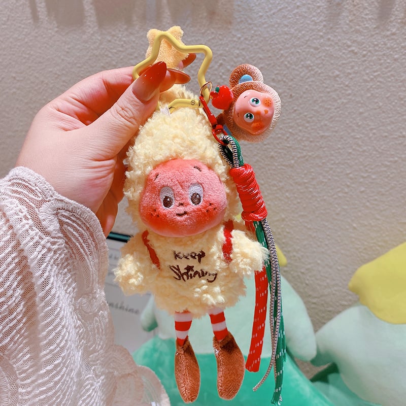 Κλειδοθήκη από ύφασμα, γλυκό σχέδιο αστεριού, μάρκα Haning peach