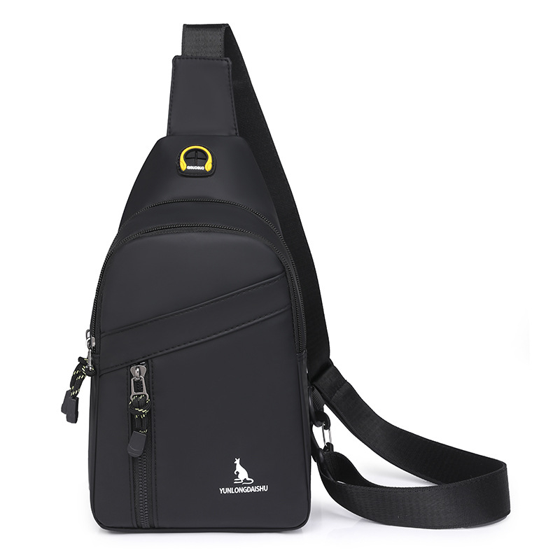 Férfi mellkas táska, utcai stílus, Oxford anyag, légáteresztő és ultra könnyű, mindennapi használatra.