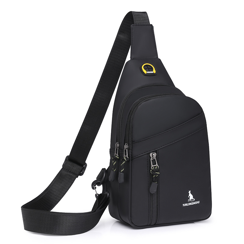 Férfi mellkas táska, utcai stílus, Oxford anyag, légáteresztő és ultra könnyű, mindennapi használatra.