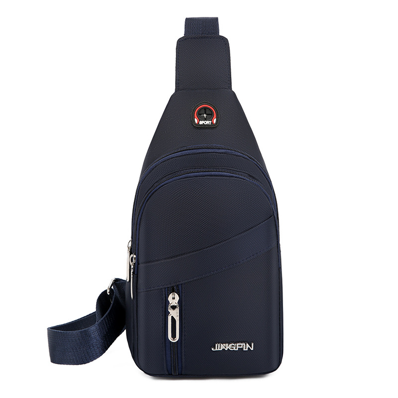 Férfi mellkas táska, utcai stílus, Oxford anyag, légáteresztő és ultra könnyű, mindennapi használatra.