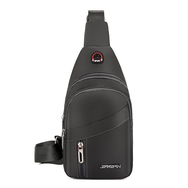 Férfi mellkas táska, utcai stílus, Oxford anyag, légáteresztő és ultra könnyű, mindennapi használatra.