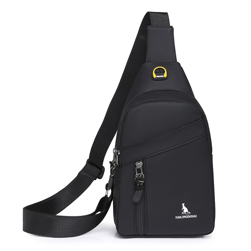 Férfi mellkas táska, utcai stílus, Oxford anyag, légáteresztő és ultra könnyű, mindennapi használatra.