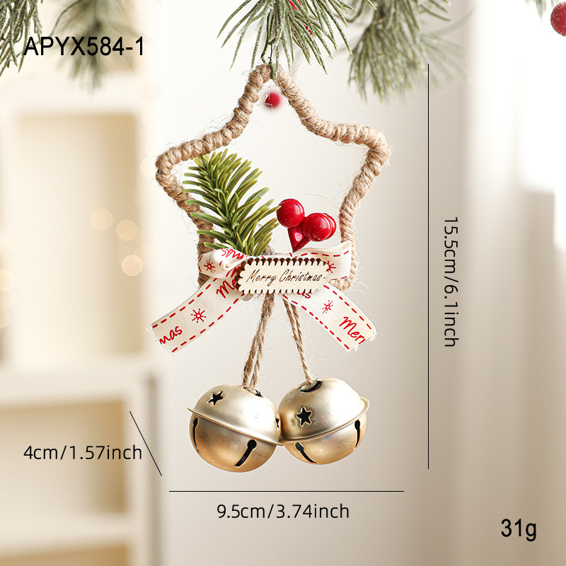 Henggang Μεταλλική Τέχνη Πεντακόρυφος Αστέρι Καμπάνα Διακόσμηση Χριστουγέννων