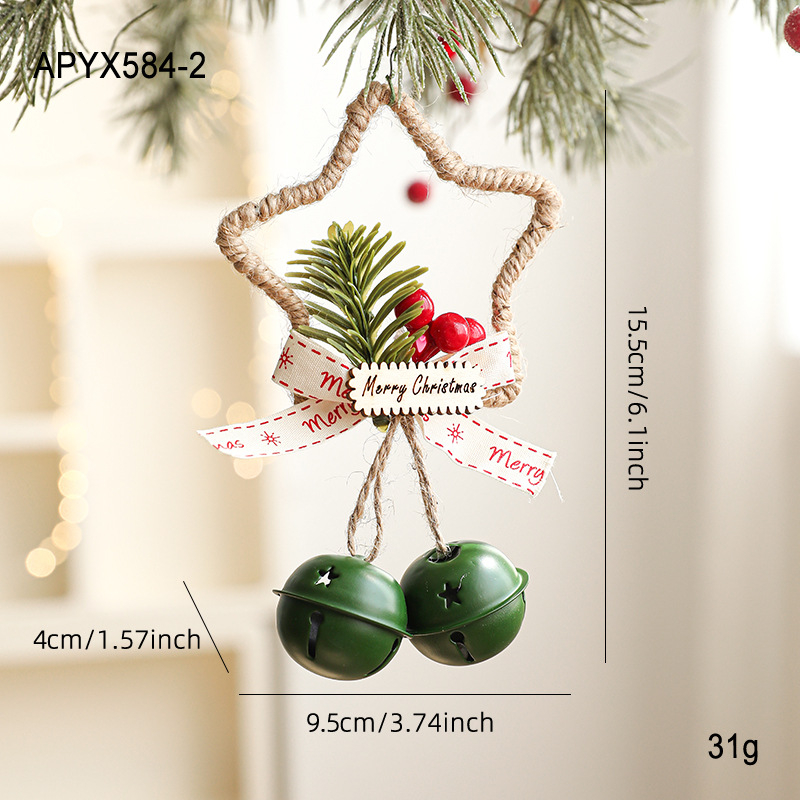 Henggang Μεταλλική Τέχνη Πεντακόρυφος Αστέρι Καμπάνα Διακόσμηση Χριστουγέννων