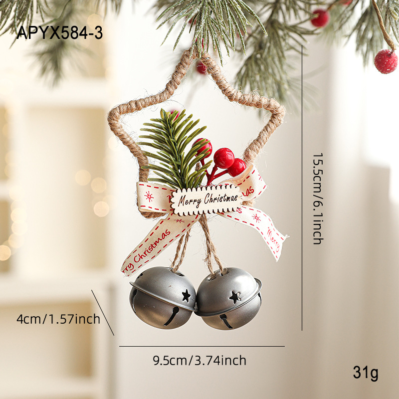 Henggang Μεταλλική Τέχνη Πεντακόρυφος Αστέρι Καμπάνα Διακόσμηση Χριστουγέννων
