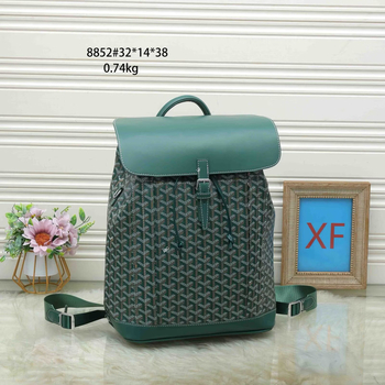 PU anyagú hátizsák, csíkos mintázat, nylon bélés, ívelt vállpántok, uniszex