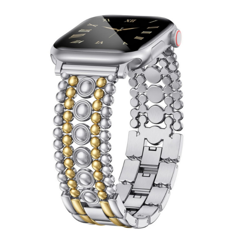 Metalni kaiš za Apple Watch, 20 mm, kopča na gumb, ženski poslovni stil, kompatibilan s Apple Watch