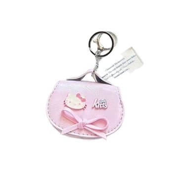 Rajzfilmszerű macska fülhallgató táska függő — műbőr; stílus: rajzfilm, táska dísz; friss és édes; 2025 ősz kiadás