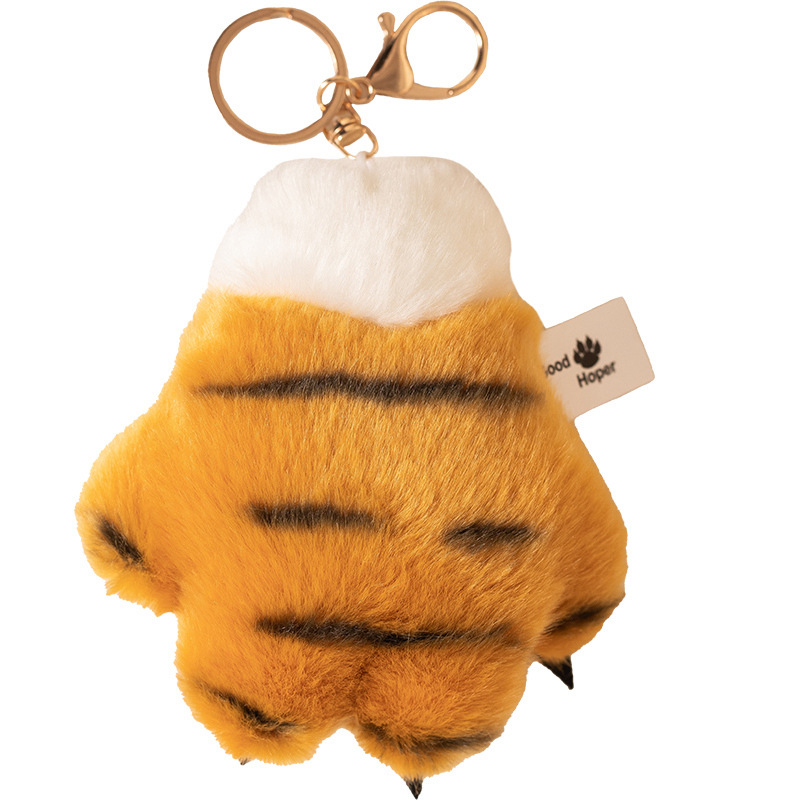 Tigrislábú plüss baba — leopárd lábnyom, rövid plüss, PP pamut töltés, testreszabható minták